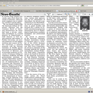 November 25 to December 9 News-Gazette clippings