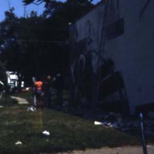 Slides for a presentation on the History of the Park Street Mural (Fifth and Park Street, Champaign)