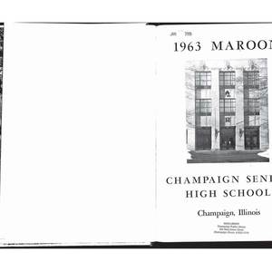 Champaign Senior High School, Maroon Yearbook - 1963