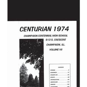 Champaign Centennial High School Centurian - 1974